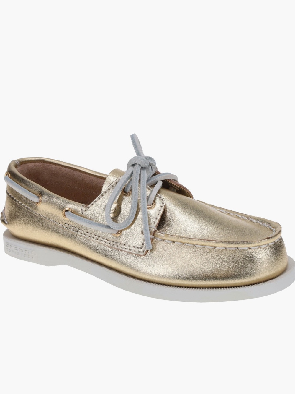 NWT Sperry Kids Metallic Gold Boat Shoe